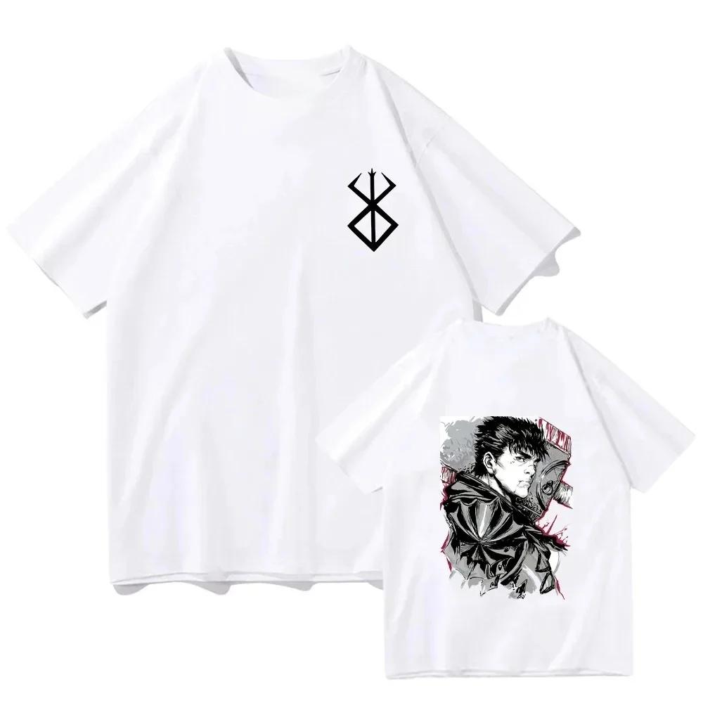 Berserk T Shirts Guts Funny T Shirt Men Cool Manga Graphic T-Shirt Japanese Anime Women Cotton Manga Hip Hop Tops Tees 71829