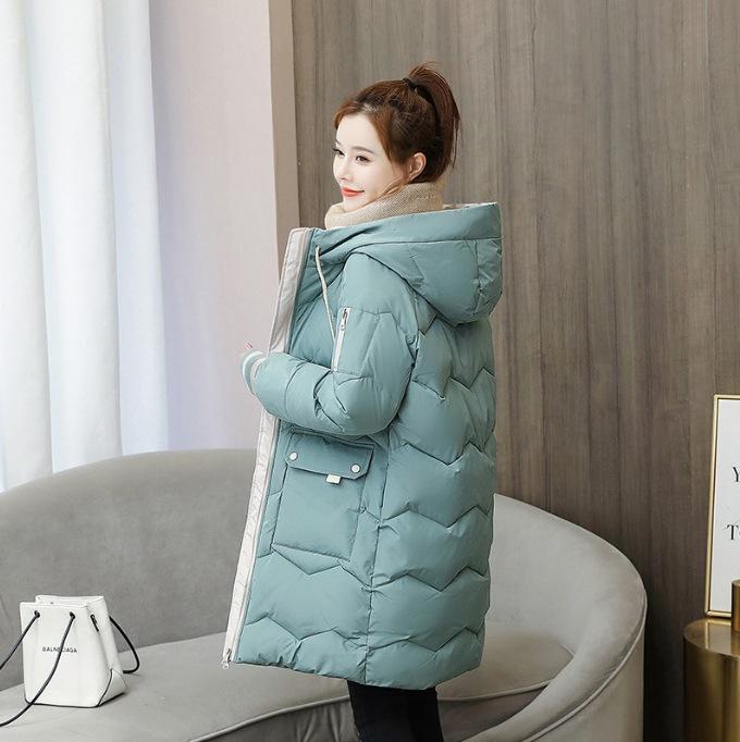 Padded Clothes Women's Medium and Long Loose Winter Coat Thickened Padded Jacket Bread Clothes Padded Jacket Padded Coat
