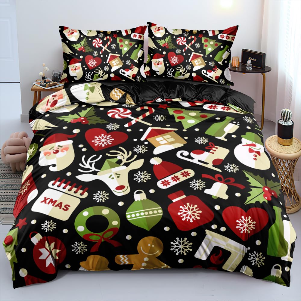 Gingerbread Duvet Cover Sets for Kids Queen Quilt Covers Lightweight Down Bedroom Decor 2 Pillowcases 1 Duvet Cover No Comforter