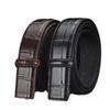 Men's Leather Belt Fashion 3.8cm Wide Black Brown Unbuckled Trouser Belt for Male Fashion Accessory