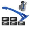 Men's Foldable Back Hair Shaver Safety Body Hair Razor Plastic Back Hair Removal Tool