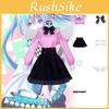 Entzückendes Anime-Kostümset für den Frühling 2023 mit Hatsune Miku Hanari Saki und Kirigaya Haruka mit weißen Flügeln