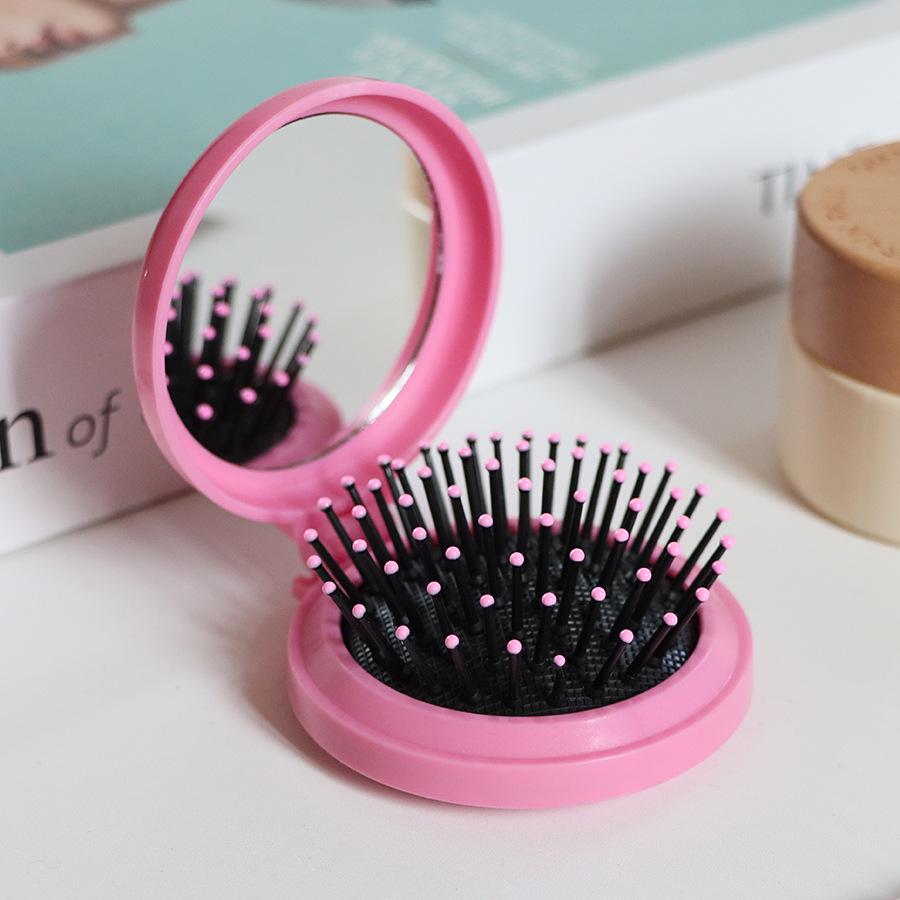 

Компактная расческа с подушкой безопасности и зеркало для макияжа для девочек - Массаж головы с воздушной подушкой