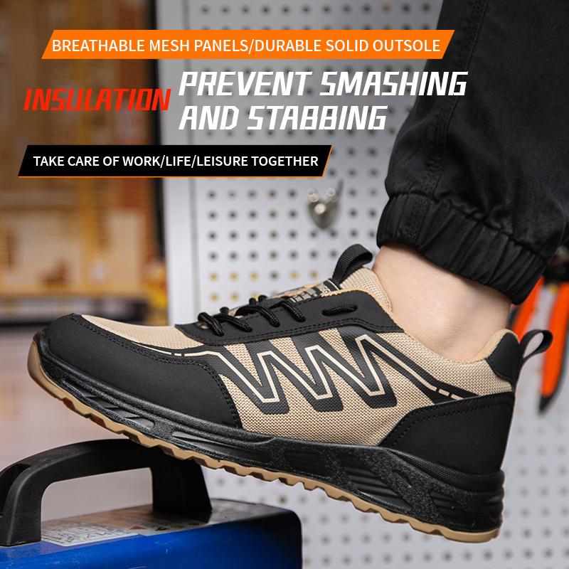 Safety Shoes, Men's Steel Toe Toe, Anti-smashing, Men's Work Shoes, Sports Shoes, Light Change, Wear-resistant, Puncture-proof,