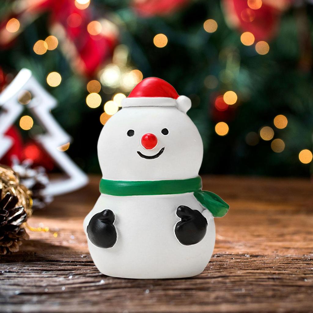 Christmas Tabletop Ornament Resin Figurine Cute Classic Characters Handcrafted Xmas Decor Shelf Sculpture for Holiday Gift