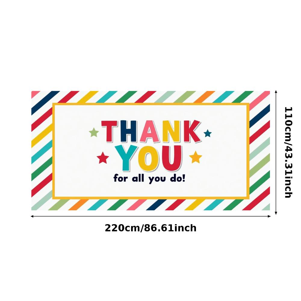 Баннер «Спасибо» Яркие цвета Открытка «Спасибо» Жирные шрифты Баннер признания для Признания Сотрудников Церемония Признания