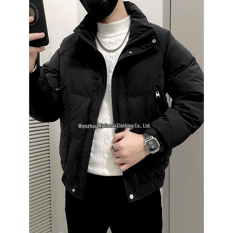 Men's Trendy Thickened Down Cotton Winter Coat - Stylish Short Jacket