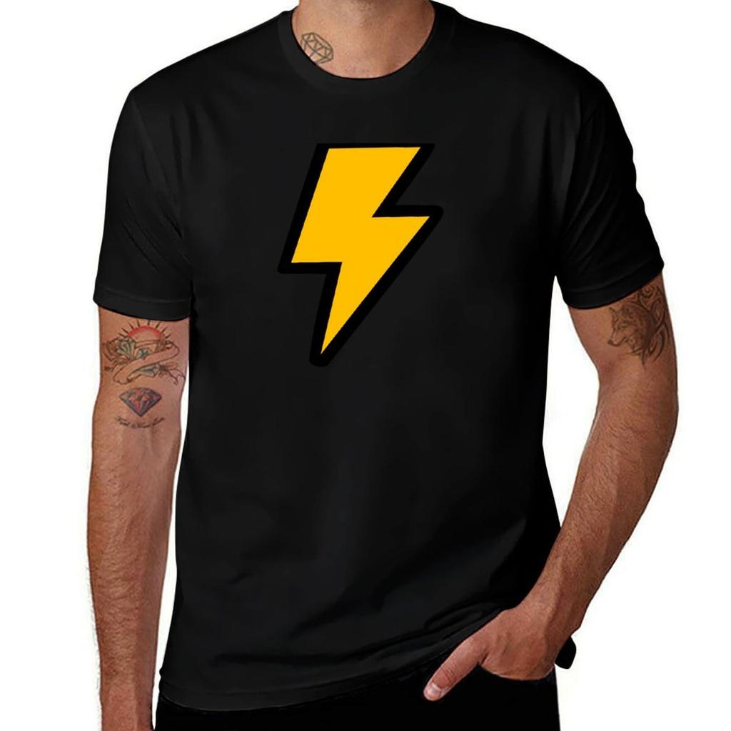 Cartoon Lightning Bolt T-Shirt Mechanic Work Tee Shirt