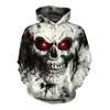 Herren Große Größe Mode Kapuzenpullover Neuheit Totenkopfmuster Digitaldruck Ausverkauf Sweatshirt Hoodie