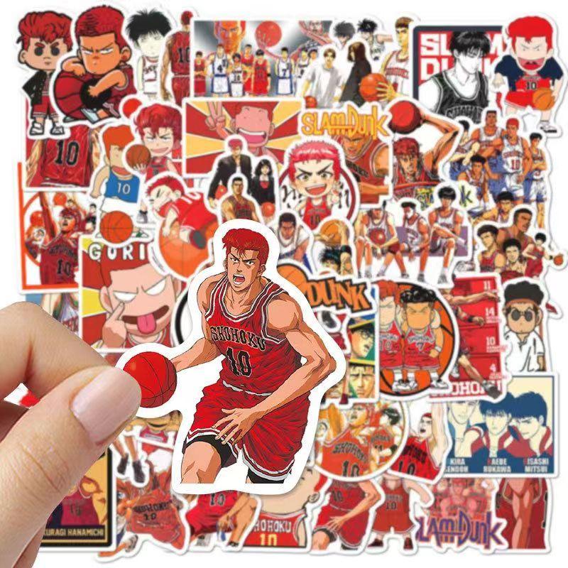 Slam Dunk color stickers, 50 sheets (not repeated), waterproof and sunscreen.