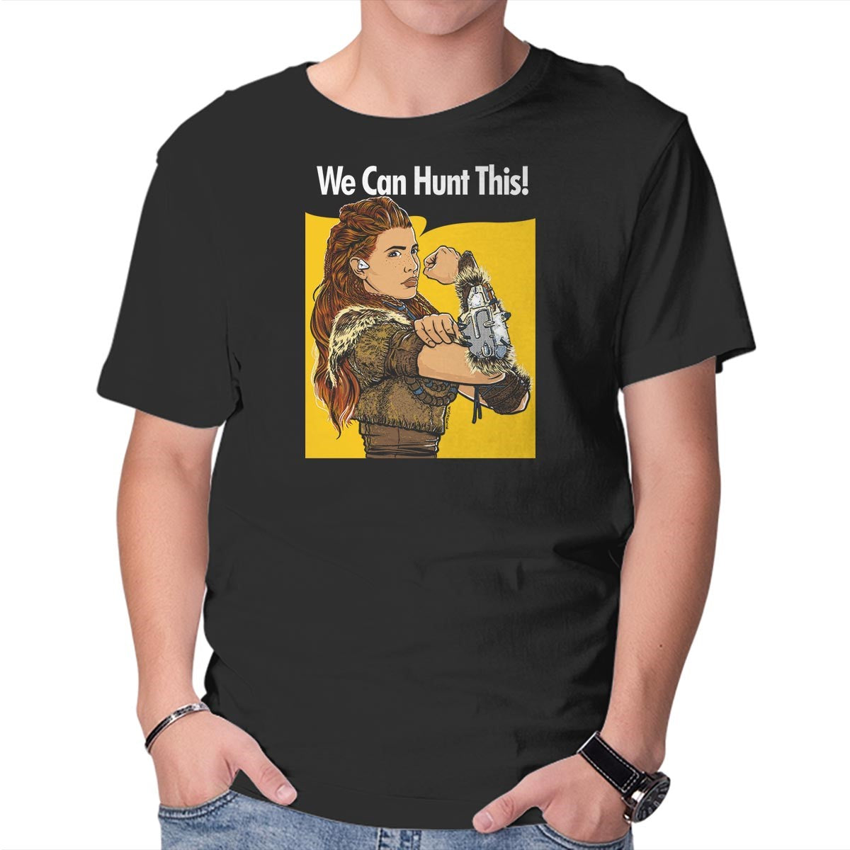 Unisex Crew Neck T-Shirt We Can Hunt This! Graphic Short Sleeve Casual Tee S