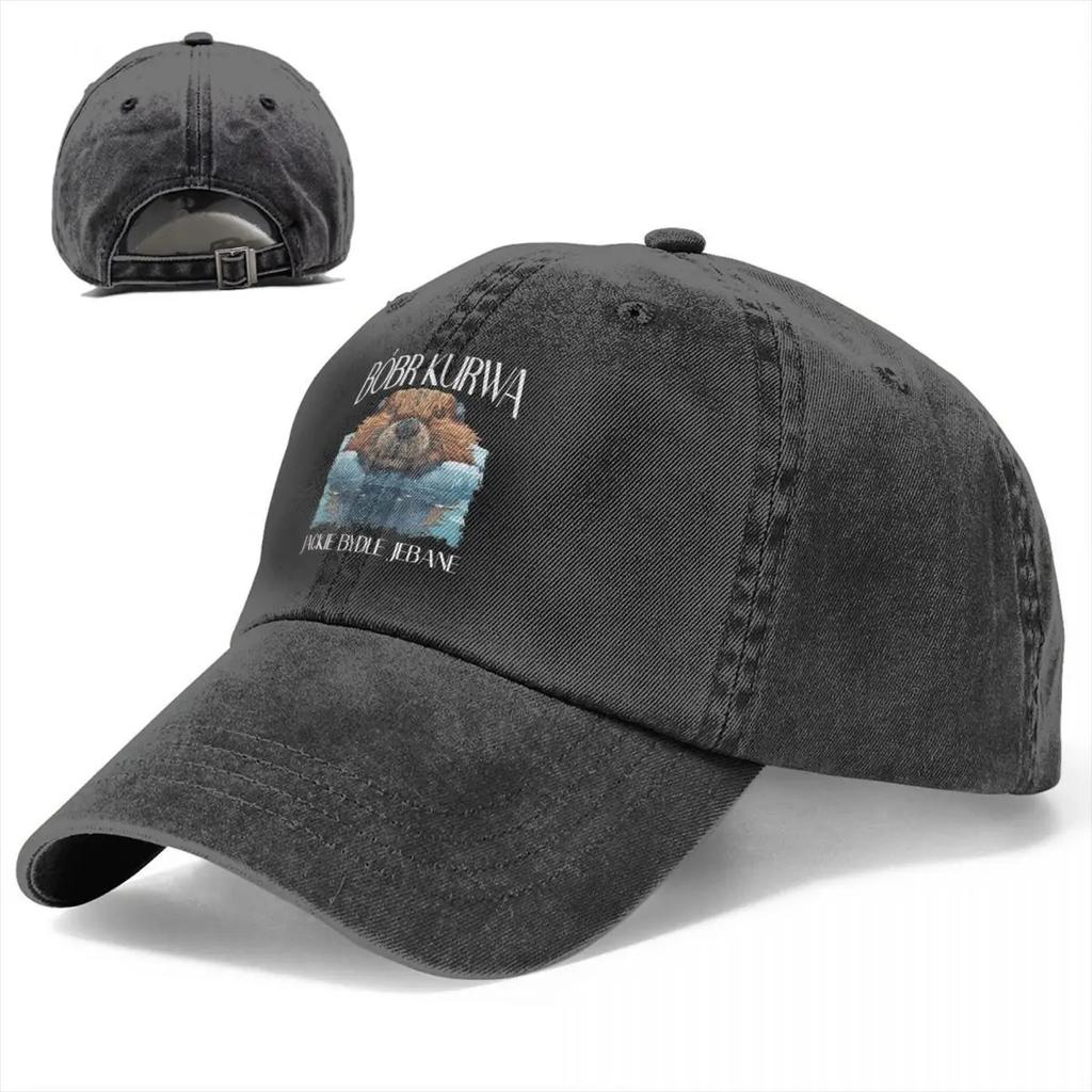 Bober Bobr Kurwa Men Women Baseball Caps Distressed Washed Caps Hat Vintage Outdoor Activities Sun Cap