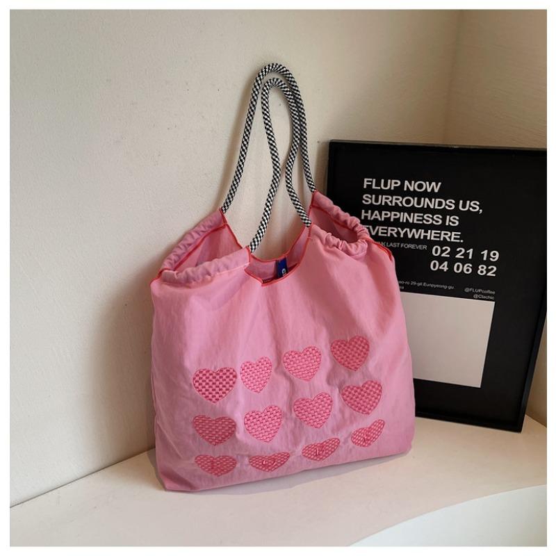 

Холщовая сумка женская большой вместимости новая осенне-зимняя универсальная повседневная сумка через плечо простая сумка-тоут для поездок розовый