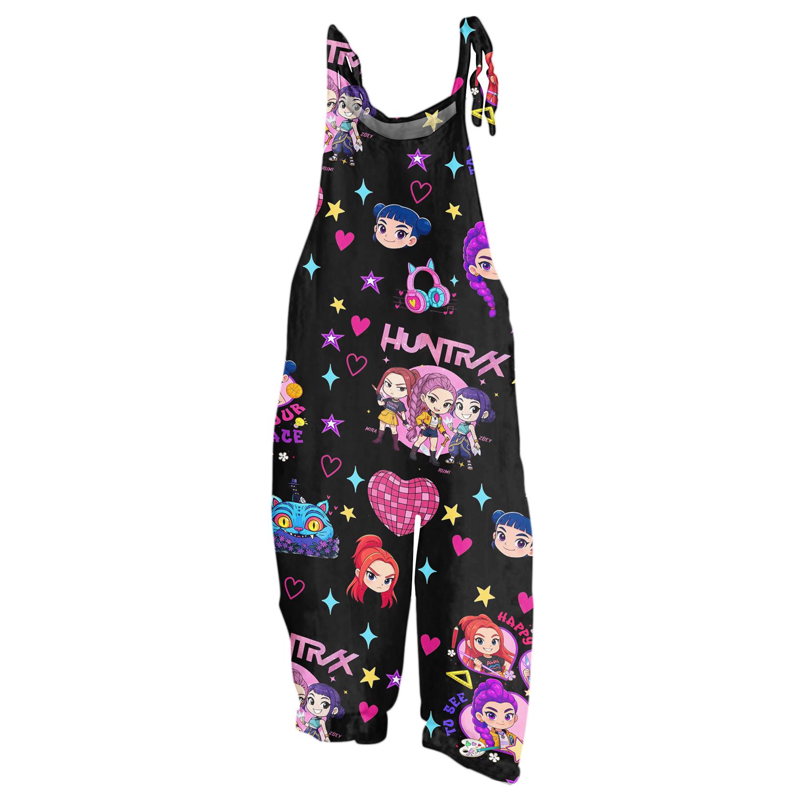 Children s Fashionable Casual One-piece Pants 110 чёрный