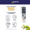 Mastic Etanchéité Joint Parfait Multi-Usages BOSTIK Transparent Forte Adhérence Intérieur Et Extérieur - Cartouche 280 Ml