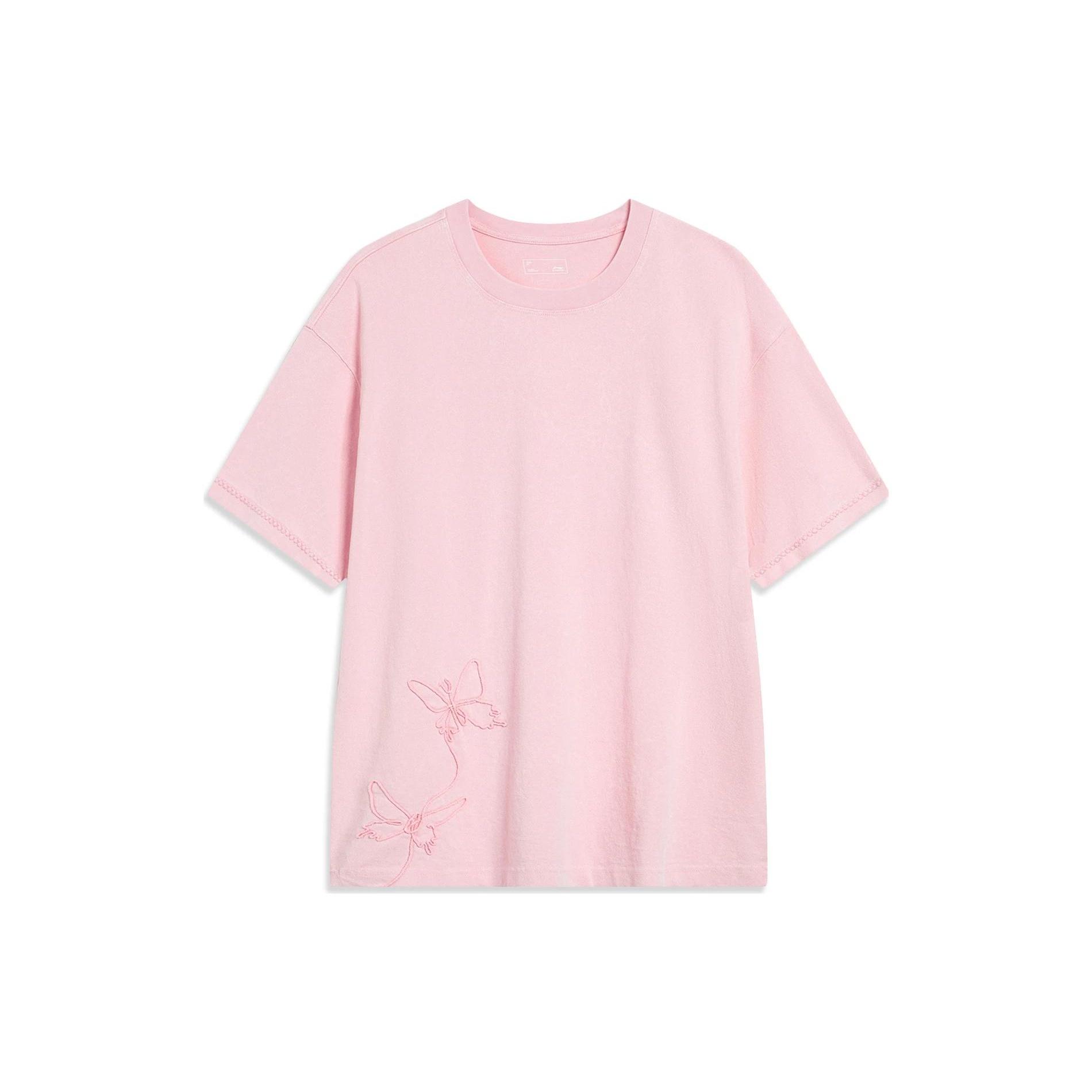Li-Ning Chinese Culture Floral Graphic T-shirt Pink Men s AHST219-2 L
