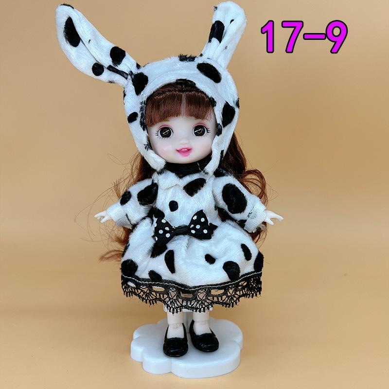 16cm Assorted Dress-Up Dolls with Fashion Outfits: Wedding Dress, Mermaid, Princess, and Prince Accessories