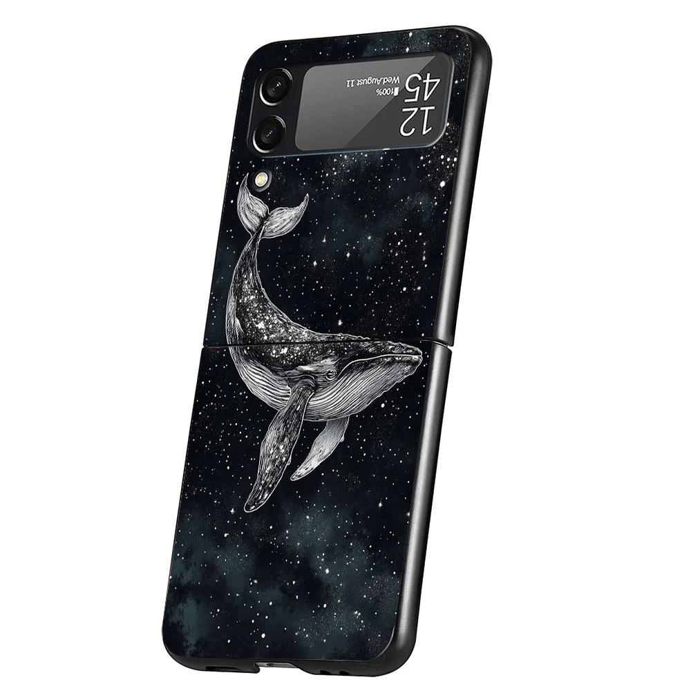 Humpback Whale Sea Giant Cover Phone Case For Samsung Galaxy Z Flip 7 6 5 4 3 5G Flip7 Flip6 Flip5 Flip4 Flip3 Black Fundas Shel