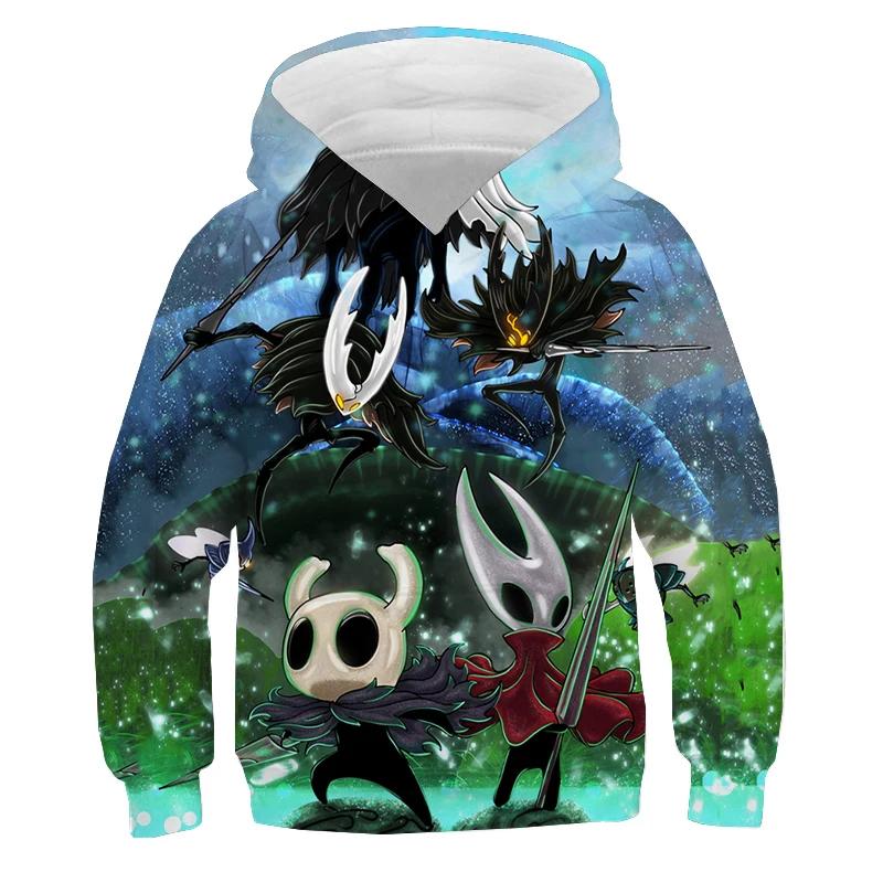 Hollow Knight Nadruk Bluzy Bluzy Jesień Polar Pulower Chłopcy Dziewczęta Dres y2k Top Sudadera Bluza Anime Odzież Dziecięca