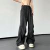 Herren Braun Sommer Quick Dry Fallschirm Jogger Y2K Cargo Hosen Breites Bein Baggy Pantalon Hose Koreanischen Stil 2023 Jogginghose