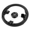 13in Car Steering Wheel PU Stylish Look Impact Proof Enhanced Grip Comfort Easy Installation Racing Steering Wheel for