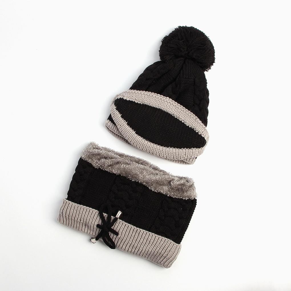 Winter cold weather gear: neck warmer, fur hat set, and black knit mask