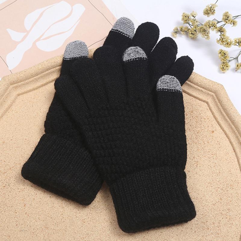 Winter Warm Full Fingers Waterproof Cycling Outdoor Sports Running Motorcycle Ski Touch Screen Imitation Fleece Gloves