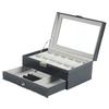 Watch Box Watch Case with Drawer Portable Men Women PU Leather Jewelry Organizer Watch Organizer for Rings Earrings Bracelets