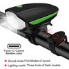 Fahrrad LED Scheinwerfer mit Hupe 3 Modi Fahrrad Frontlicht mit Fernbedienung Wiederaufladbar MTB Radfahren Fahrrad Klingel Lampe