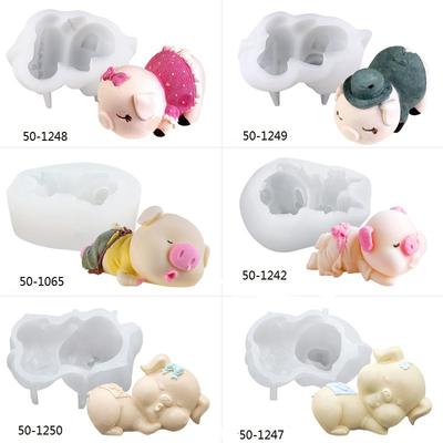 Pig Design Silicone Mold Fondant Cake Decoration Mold Sugar Gum Paste Tool 3D Chocolate Mousse Mould