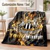 Custom Text Flannel Blanket Newcastle United FC Print Warm Cozy Blanket Home Sofa Bedding