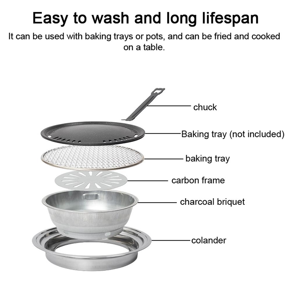 Открытый кемпинг двор HotPot настольные печи набор многофункциональный угольный гриль — фото 13