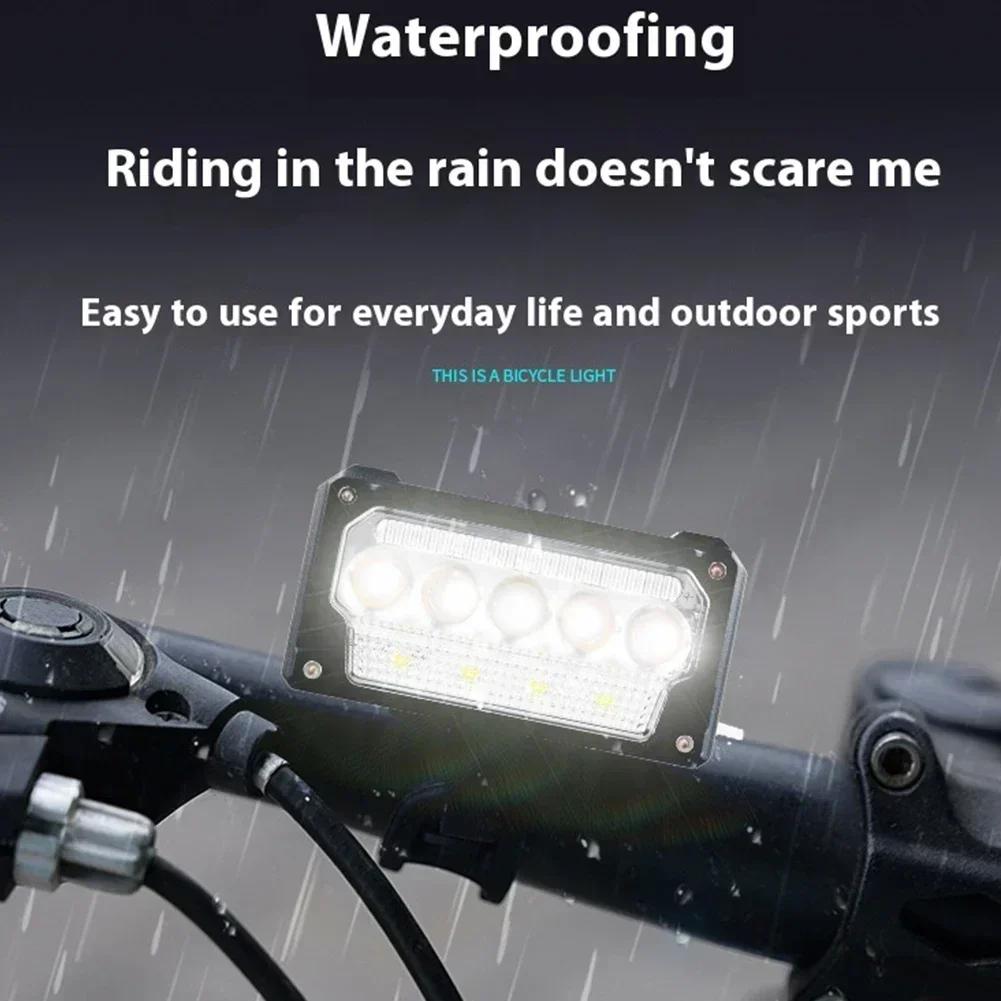 Bicycle Front Light Super Bright Bicycle Light Waterproof Bicycle Head Light 5 Level Dimmable Bike Safety Lamp for Night Riding