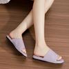 Summer new flat-bottomed slippers women's versatile one-word open-toed slippers women's 2025 light luxury temperament women's shoes