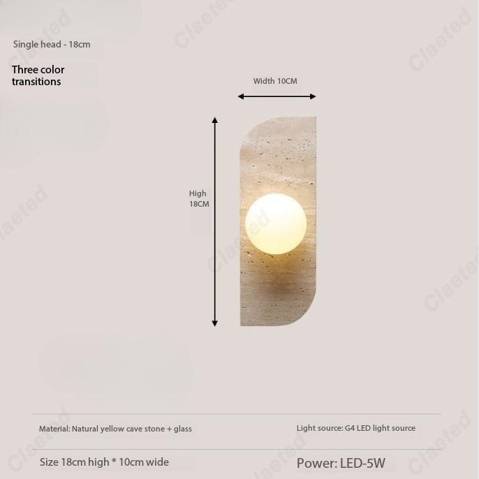 

New LED Japanese Yellow Hole Stone Lamp Living Room Corridor Corridor Study Bedroom Bedside Atmosphere Decorative Lamps Trichromatic light