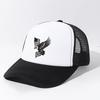 American Eagle Flag Trucker Hat Patriotic Mesh Baseball Cap Outdoor Adjustable Vintage Style