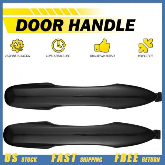 2X Front / Rear Outer Handle w/o Hole Black Fit Toyota Corolla Camry 2018- V