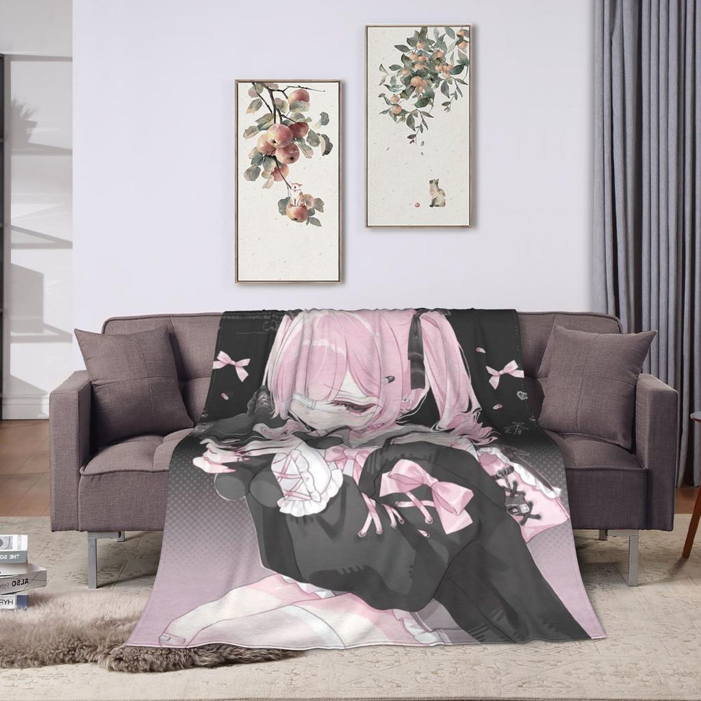 Jirai Kei Weiche Decke Kinder Plüsch Überwurf Grafische Heimdekoration Flanell Bettdecke Sofa Bettbezug