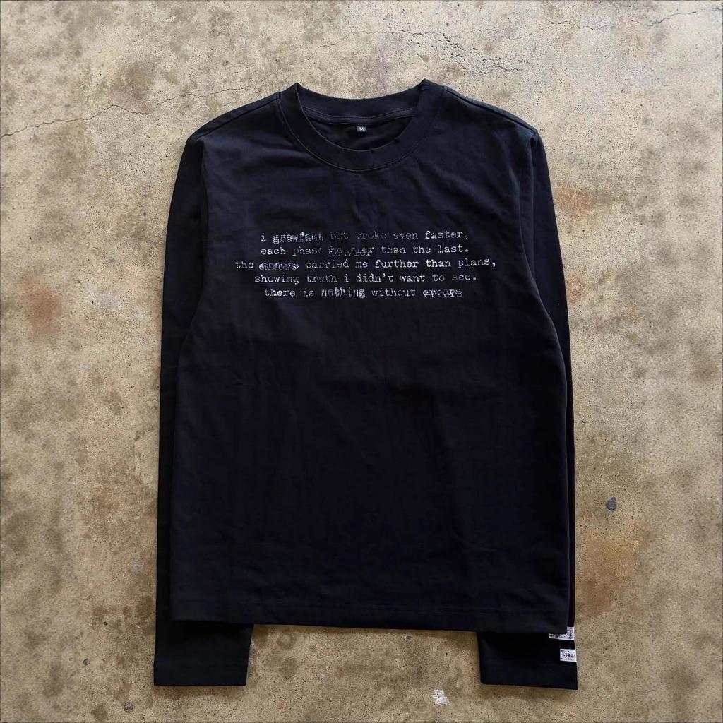Cross-Border Autumn Patchwork Long Sleeve Retro Streetwear T-shirt