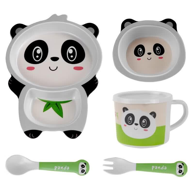 BBG+ Panda Children s 5-Piece Tableware Set