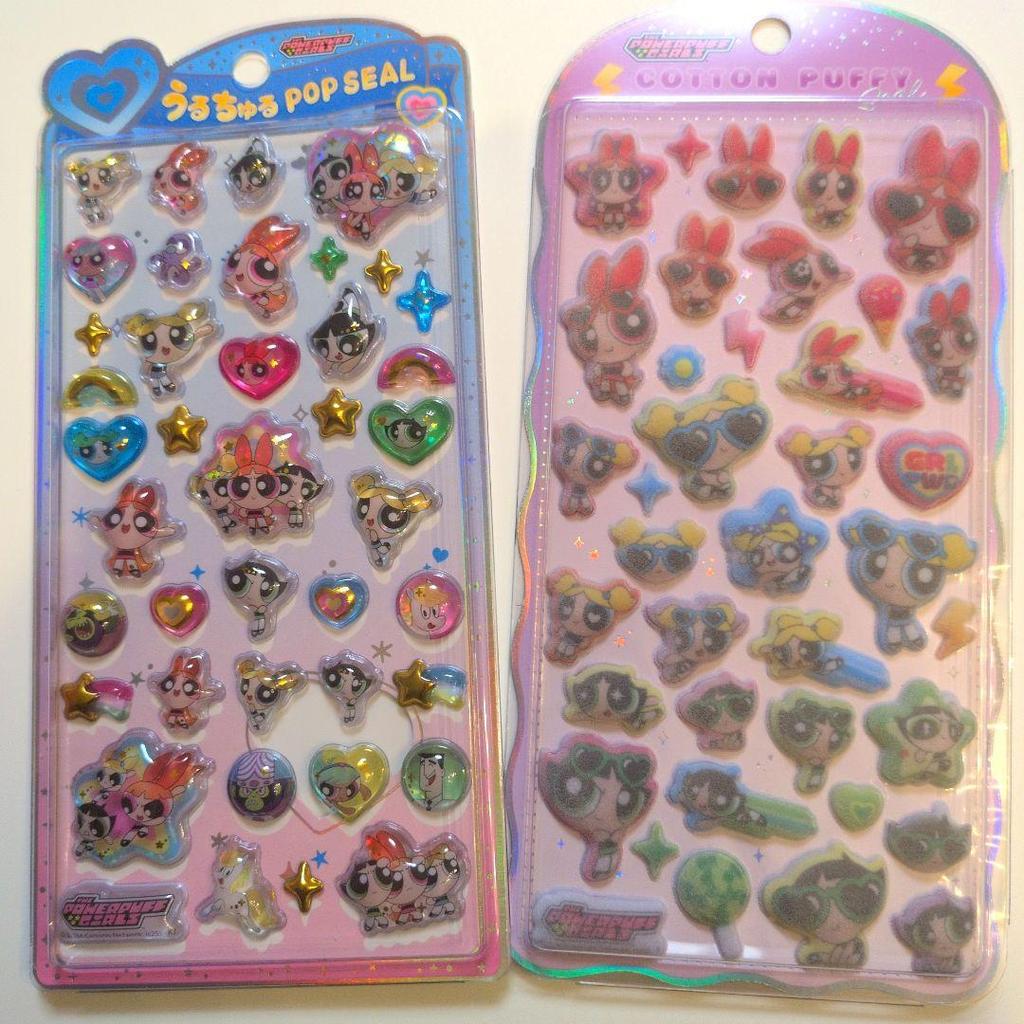 Powerpuff Girls Uruchuru Pop Seal, Cotton Puffy Seal