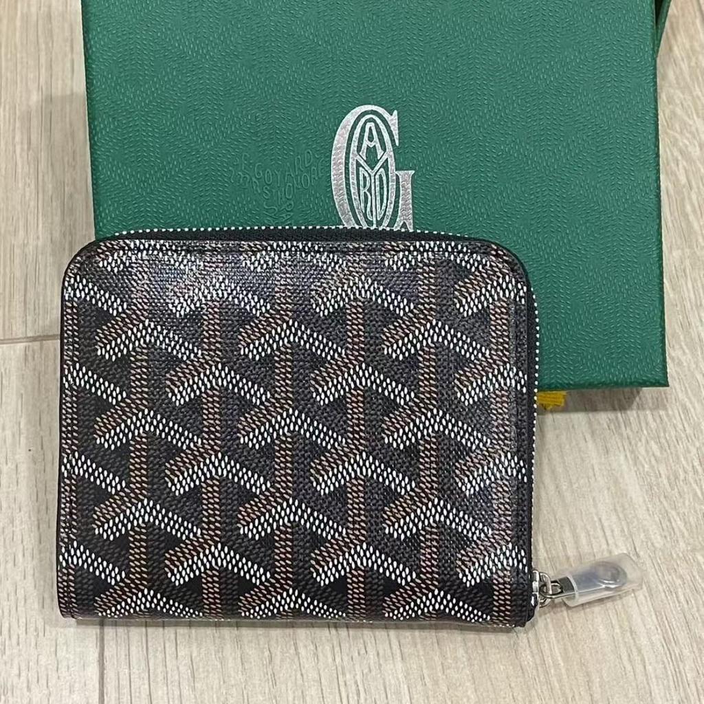 Goya Goyard Unisex Wallet: Multifunctional Short Zip Wallet, Business Card Holder, Coin Purse