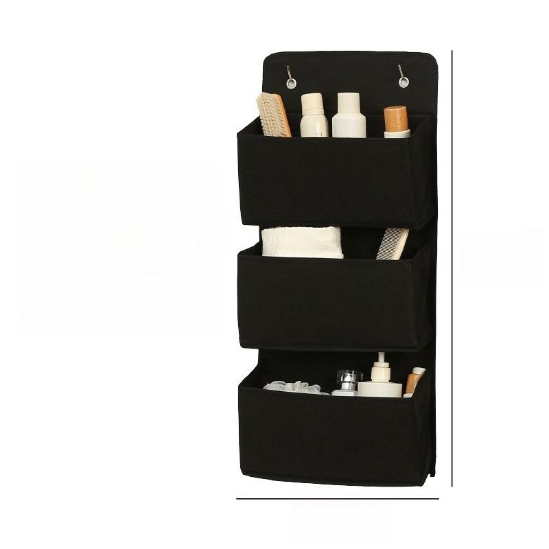 Home door hanging bag foldablefabric miscellaneousdoll storage bagmulti-layer hanging large capacitystorage bagdaily necessities S чёрный 3190₽