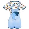 [LittleForBig] Vuxen Jumpsuit Pyjamas [Ao-chan och Racer] Fluffig Svans 2-i-1 Randig Fusk Overall Jumpsuit Blå L