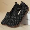 Women's Flats Summer New Fly Weave Breathable Slip On Casual Shoes Lightweight Comfortable Soft Sole Non Slip Vulcanized Shoes