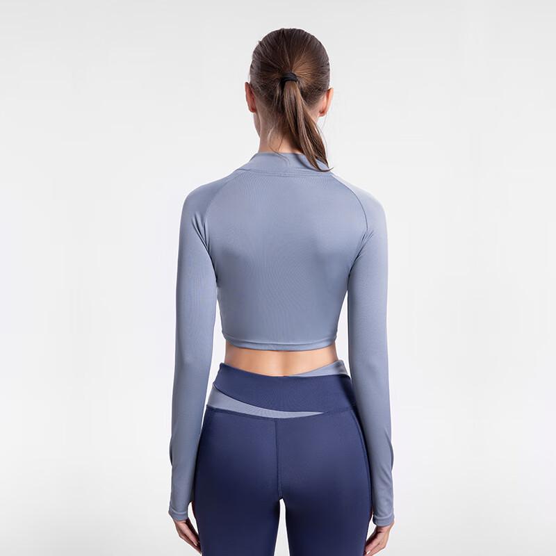 Women's Color Block Crop Sports Yoga Top