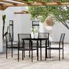 VidaXL 5-Piece Garden Dining Set Outdoor Dining Furniture Table and Dining Chairs Patio Terrace Furniture 3099204