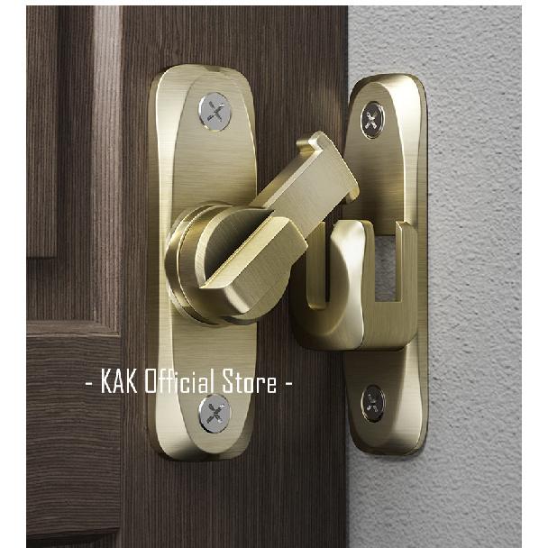 KAK Punch-free Hasp Latch Door Lock Black Cabinet Locks Kids Safety Lock Barn Door Sliding Door Anti-pried Hook Lock Hardware Thread Lock3