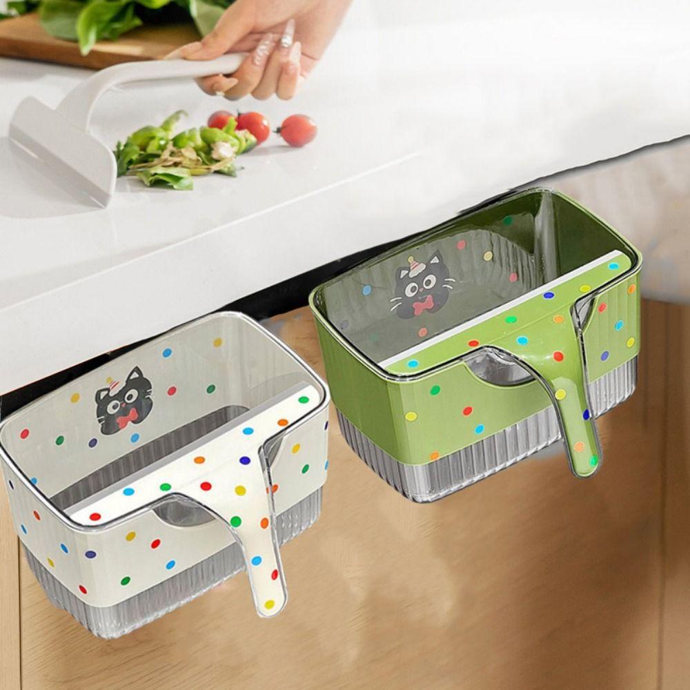Space Saving Cabinet Door Compost Bin Cartoon Food Waste Bin Kitchen Wastebasket  Camping