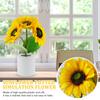 LED Sunflower Night Light Dimmable Simulation Sunflower Table Lamp USB Creative Desktop Decorative Light Bedroom Bedside Light